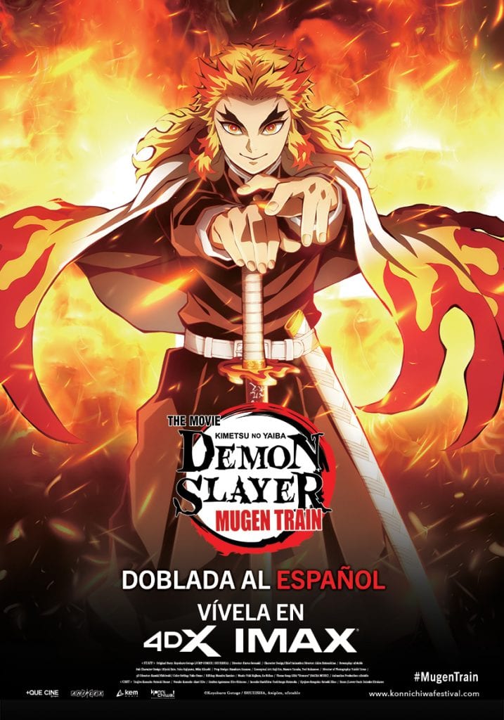 Demon Slayer: Kimetsu no Yaiba - Mugen Train llega con doblaje, 4DX y IMAX.