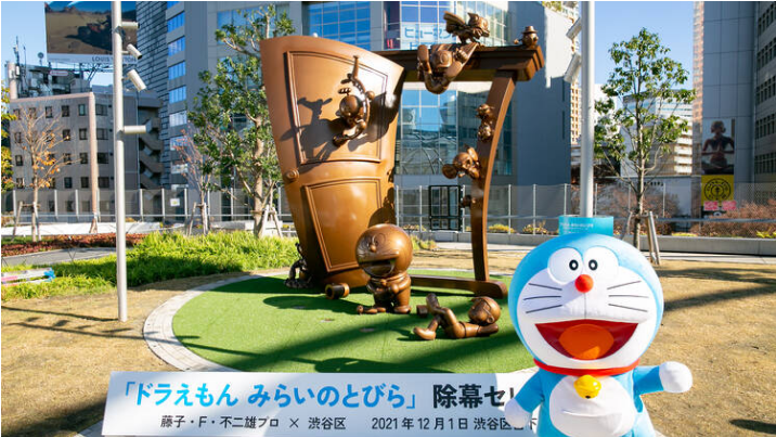 Monumento a Doraemon en Shibuya
